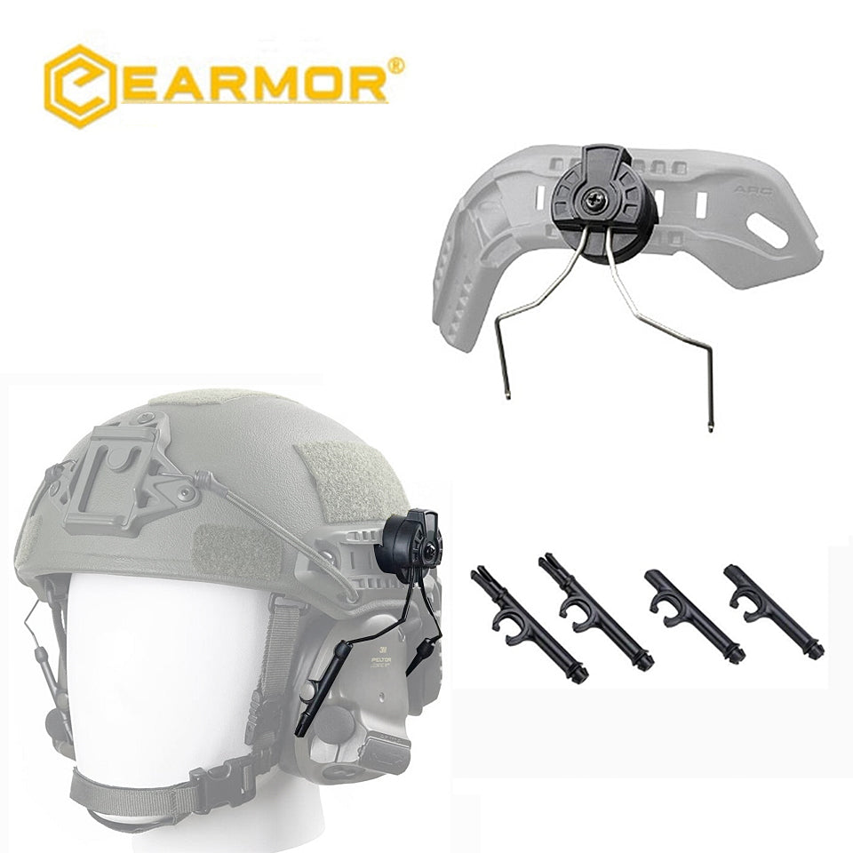 EARMOR M11 Tactical Headset ARC Helmet Rails Adapter for 3M Peltor Comtac Headset