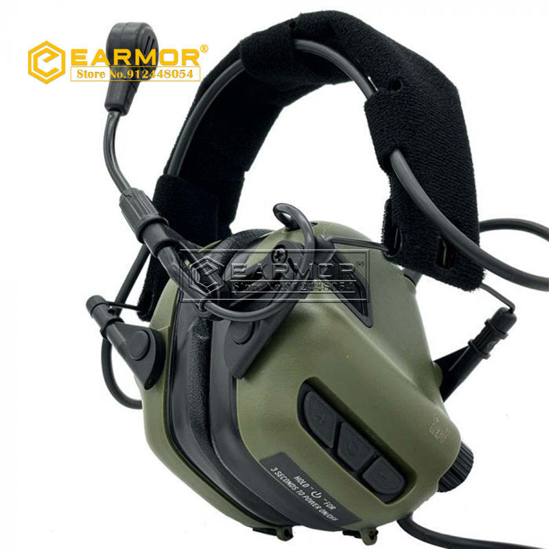 EARMOR M32-Mark3 MilPro Auriculares tácticos Protector auditivo estándar militar - Coyote Brown