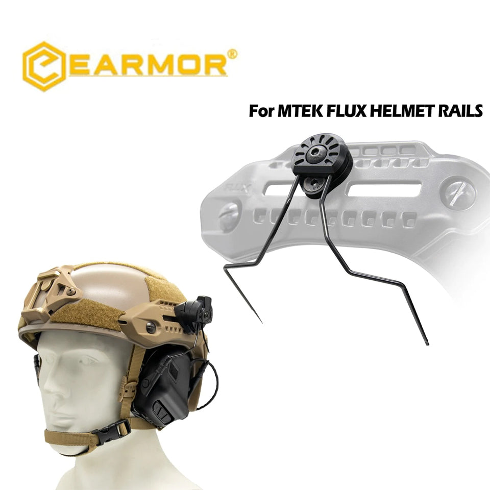 EARMOR HeadSet M-LOK 3M PELTOR y MTEK PULX Kit de fijación de adaptador de rieles 