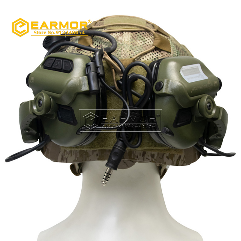 OPSMEN EARMOR M32X-Mark3 MilPro RAC Casque d'écoute standard militaire – Vert feuillage