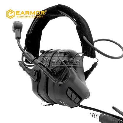 EARMOR M32-Mark3 MilPro Casque Tactique Protecteur Auditif Standard Militaire - Marron Coyote