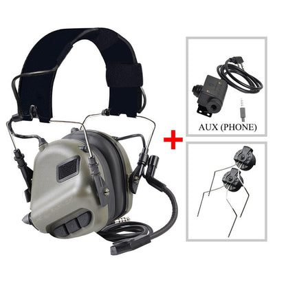 EARMOR – casque M32 FG MOD4, adaptateur de Rail ARC et adaptateur PTT M51 pour Radio