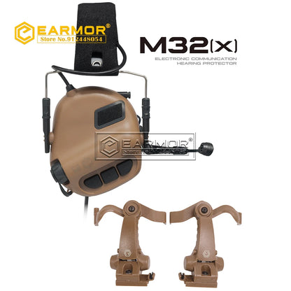 EARMOR M32{X}-MOD4 casque tactique réduction du bruit électronique amplifiant la Communication de ramassage pour les Rails RAC 