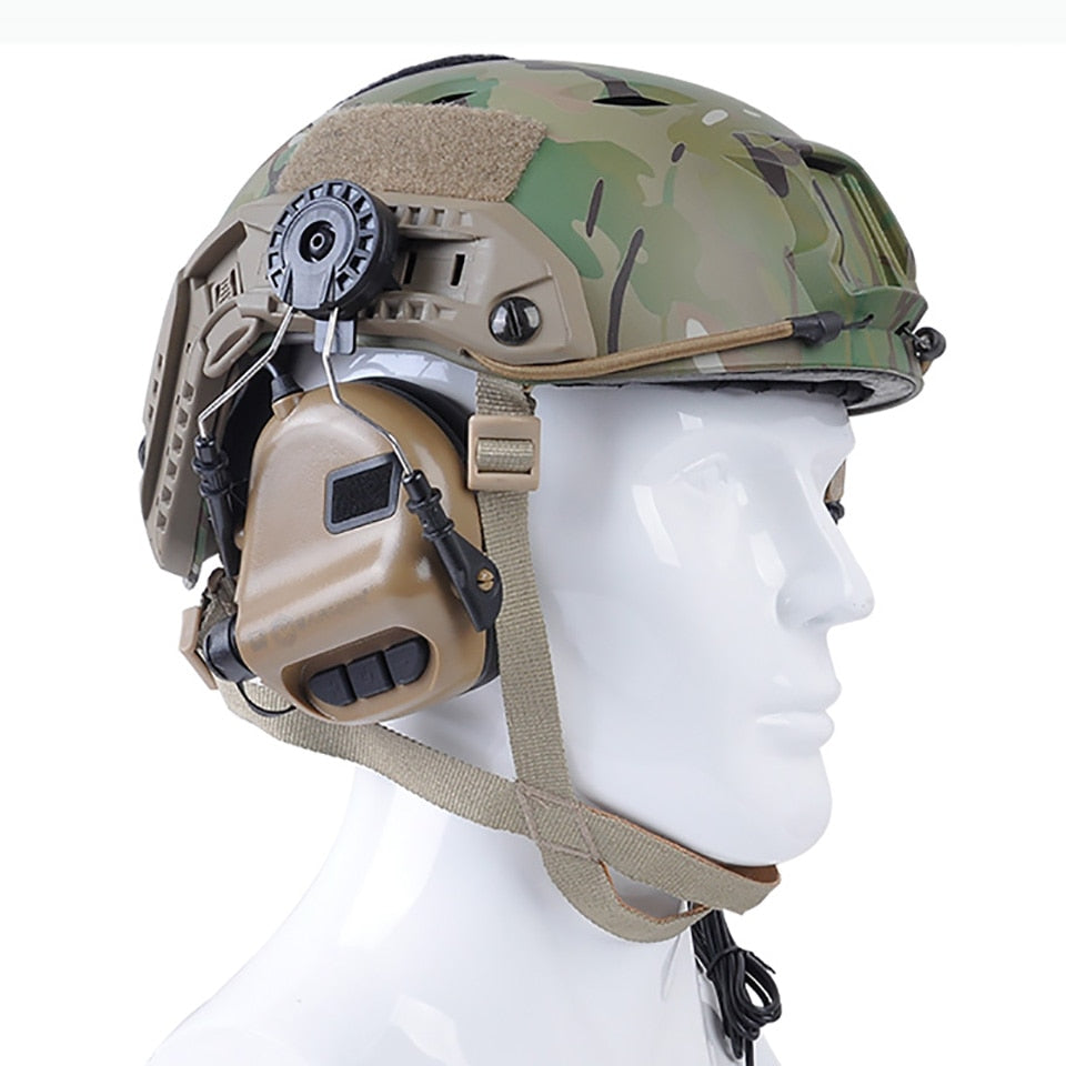 EARMOR M31H MOD4 Tactical Headset Hearing Protection for Ops-Core MT Fast ARC Helmet-Coyote Brown