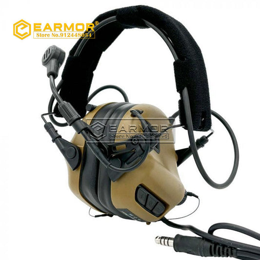 EARMOR M32-Mark3 MilPro Auriculares estándar militares - Coyote Brown