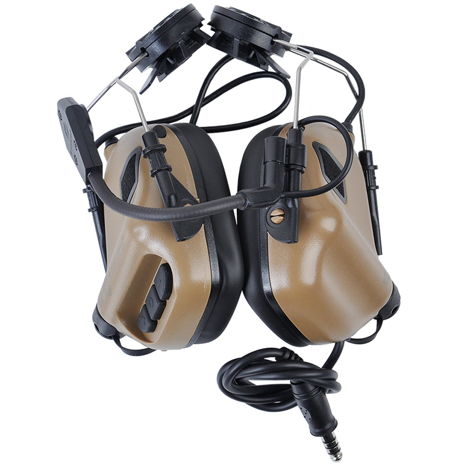 EARMOR M32H MOD4 Casque Tactique Protection Auditive De Communication Electronique - Coyote Brown