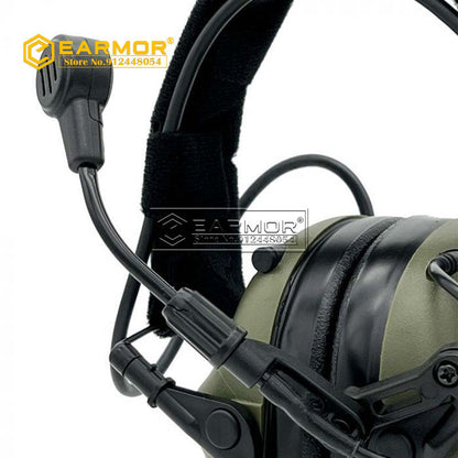 EARMOR M32-Mark3 MilPro Casque de protection auditive standard militaire - Vert feuillage