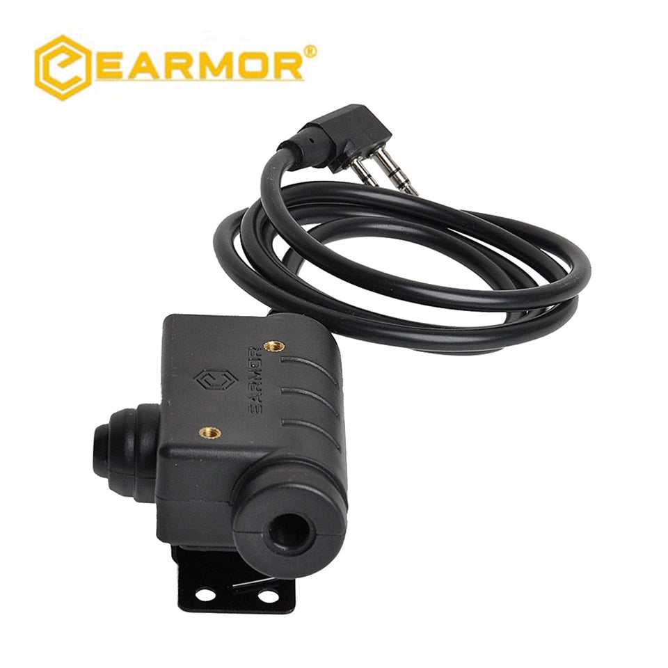 EARMOR M51 Adaptador PTT Auriculares tácticos PTT Kenwood y interfaz de radio AUX