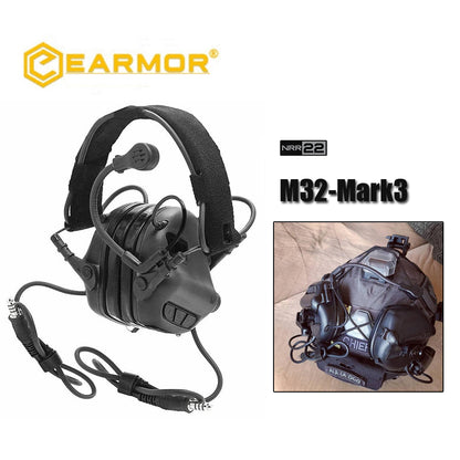 Casque standard militaire OPSMEN EARMOR Dual Comm M32-Mark3 MilPro - Noir