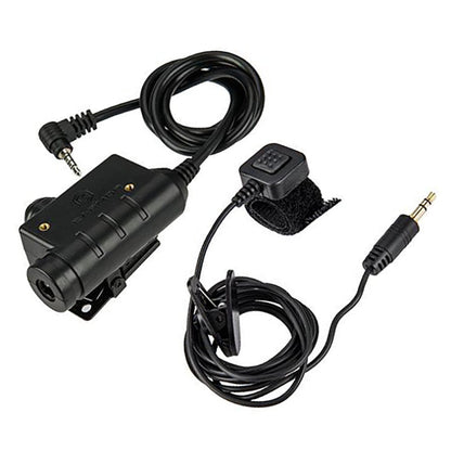 Adaptateur PTT pour casque tactique EARMOR M52 pour radio Yaesu avec bouton de doigt 